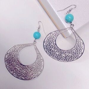 Bohemian Silver Earrings NWOT